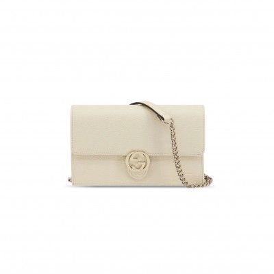 GUCCI DOLLAR CALFSKIN INTERLOCKING G CHAIN WALLET 615523 (20*13*6cm)
